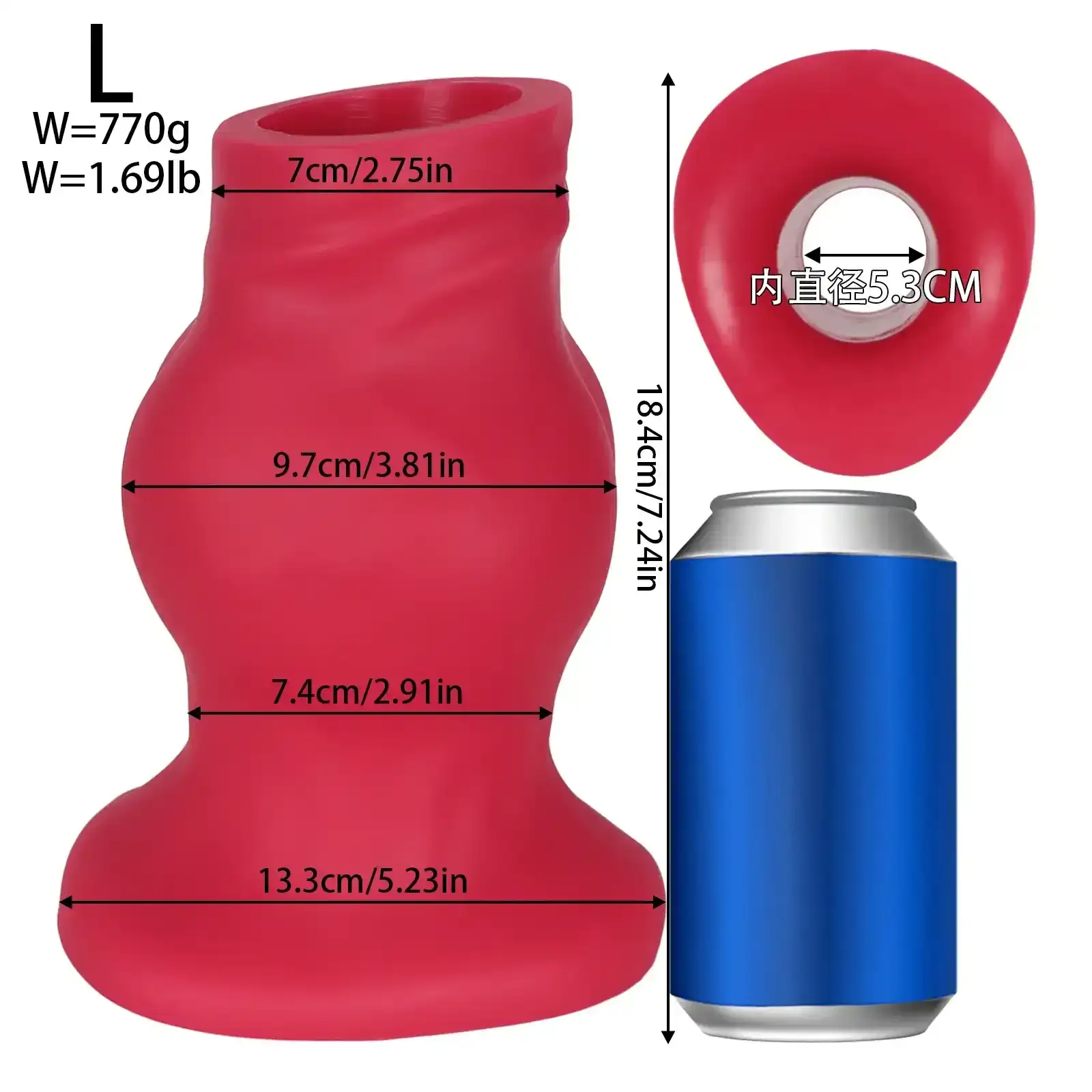 smooth inflatable anal expansion plug