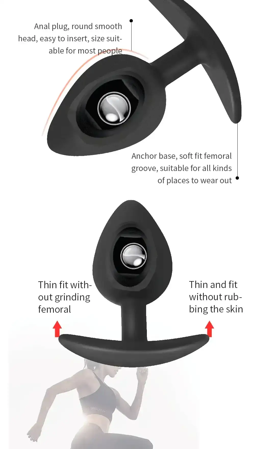 smooth metal ball anal plug