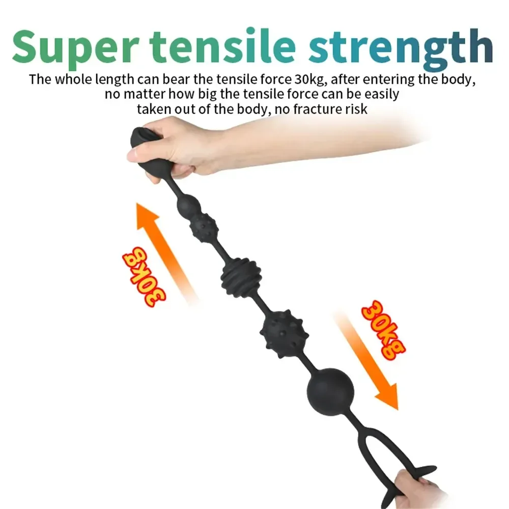 smooth silicone anal beads toy