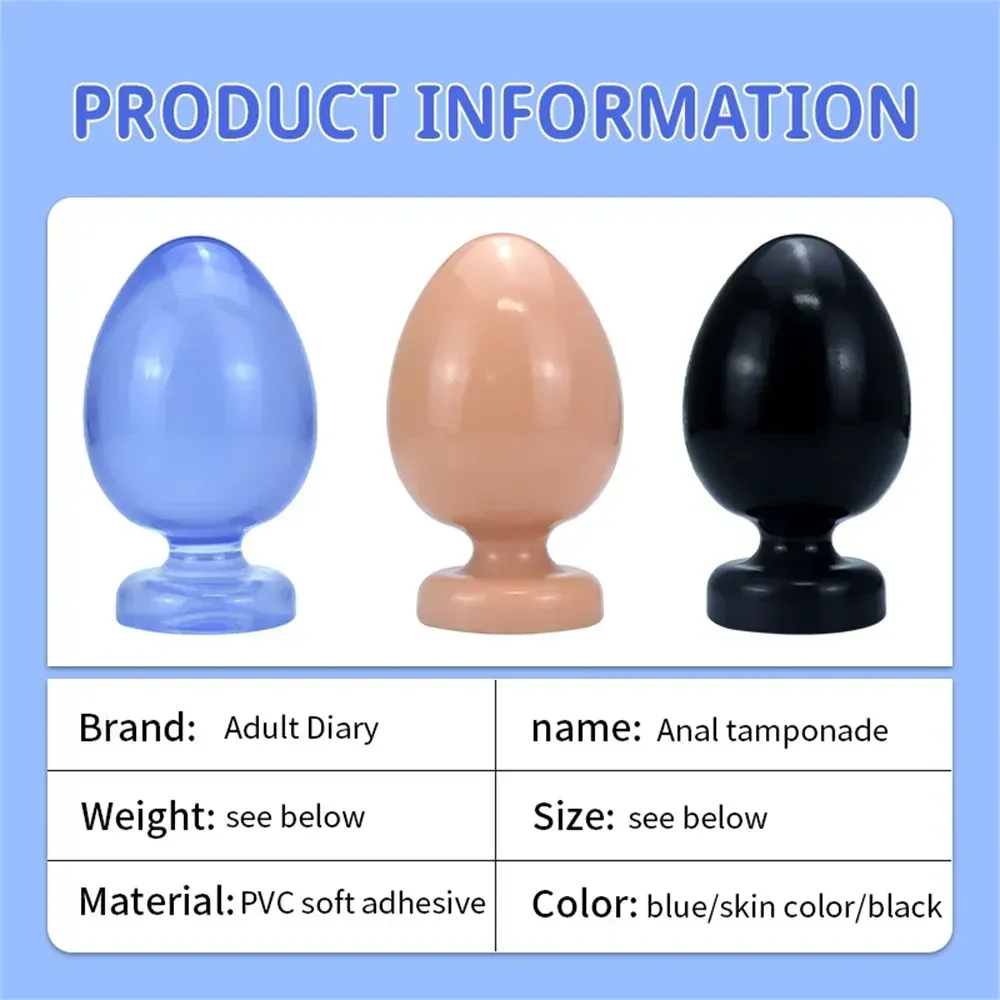 smooth silicone anal plug six sizes