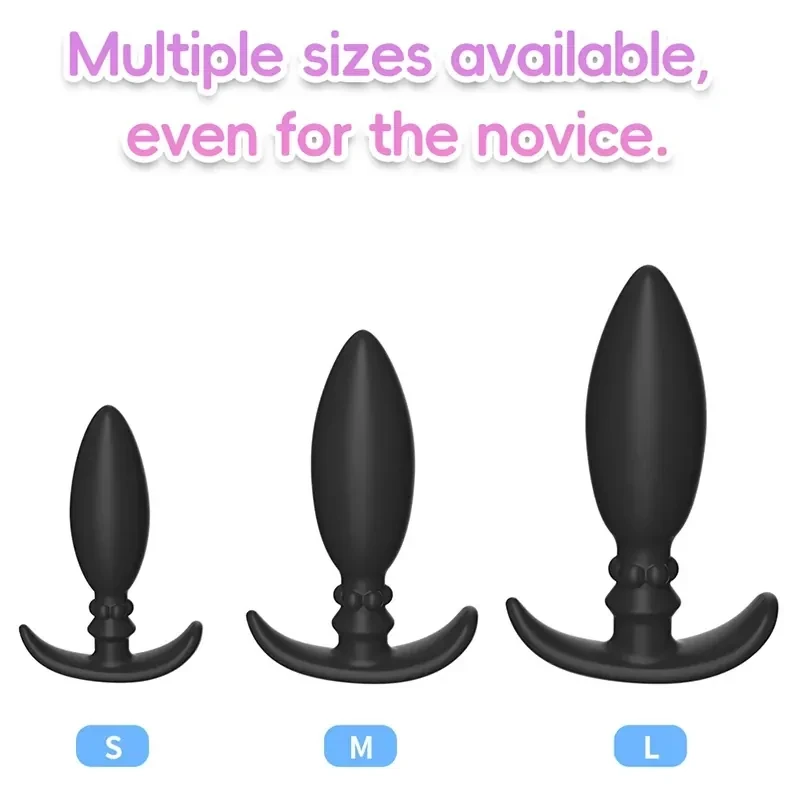 smooth silicone anal toy black