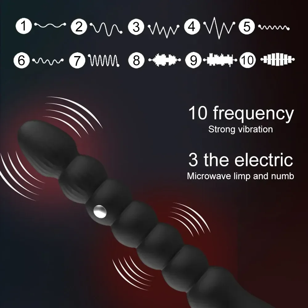 smooth silicone anal vibrator black