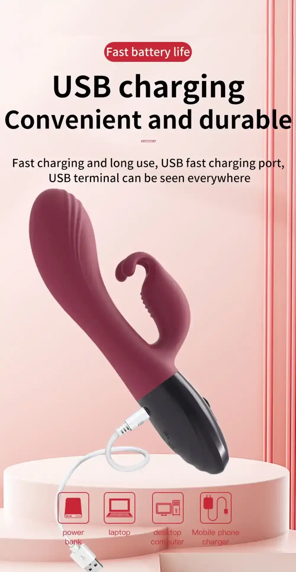 smooth silicone dual pleasure vibrator