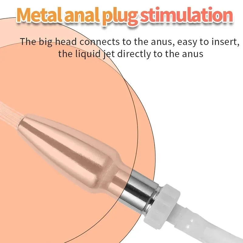 smooth silicone enema hose metal