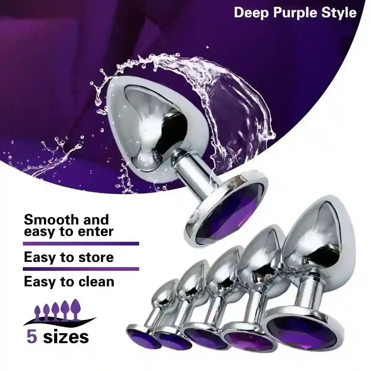 smooth surface aluminum alloy butt plug