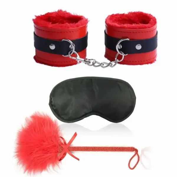 soft leather handcuffs set