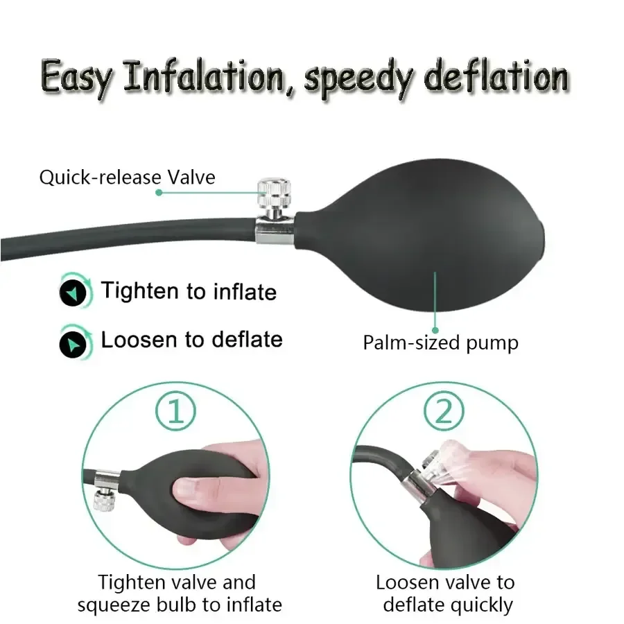 soft silicone inflatable butt plug