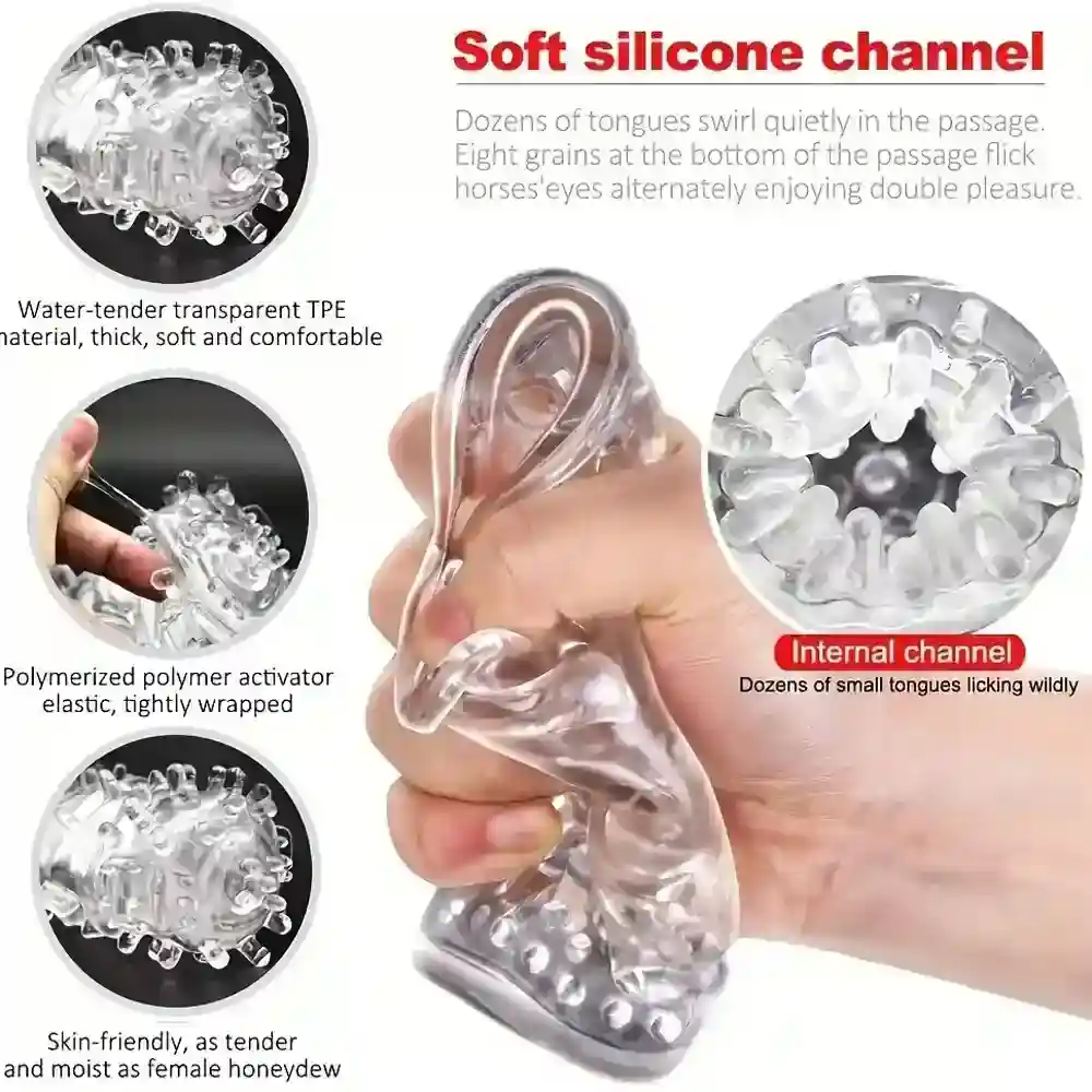 soft silicone internal texture cup