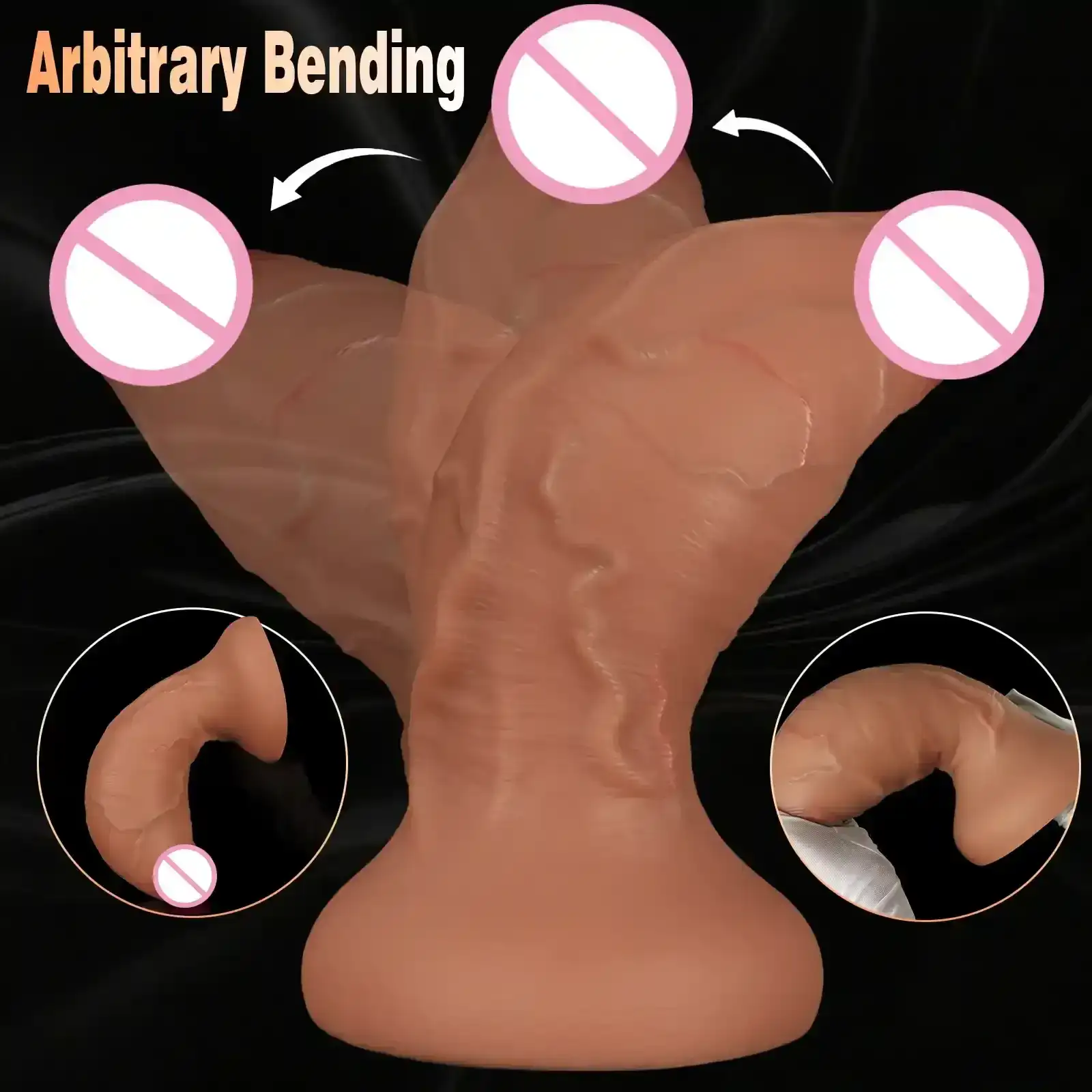 soft silicone realistic dildo bendable
