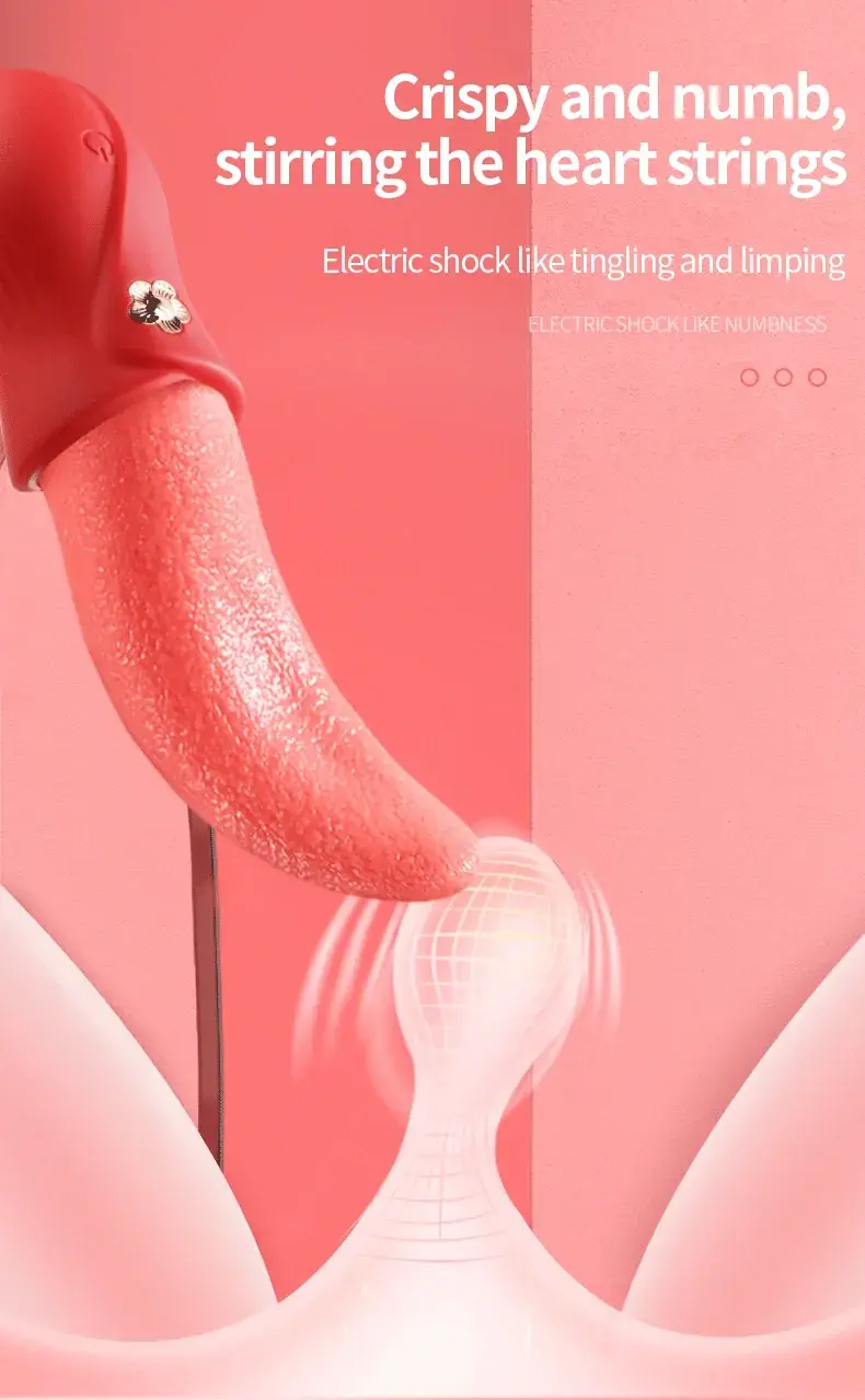 soft silicone realistic tongue vibrator
