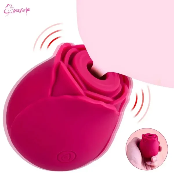 soft silicone rose vibrator pink