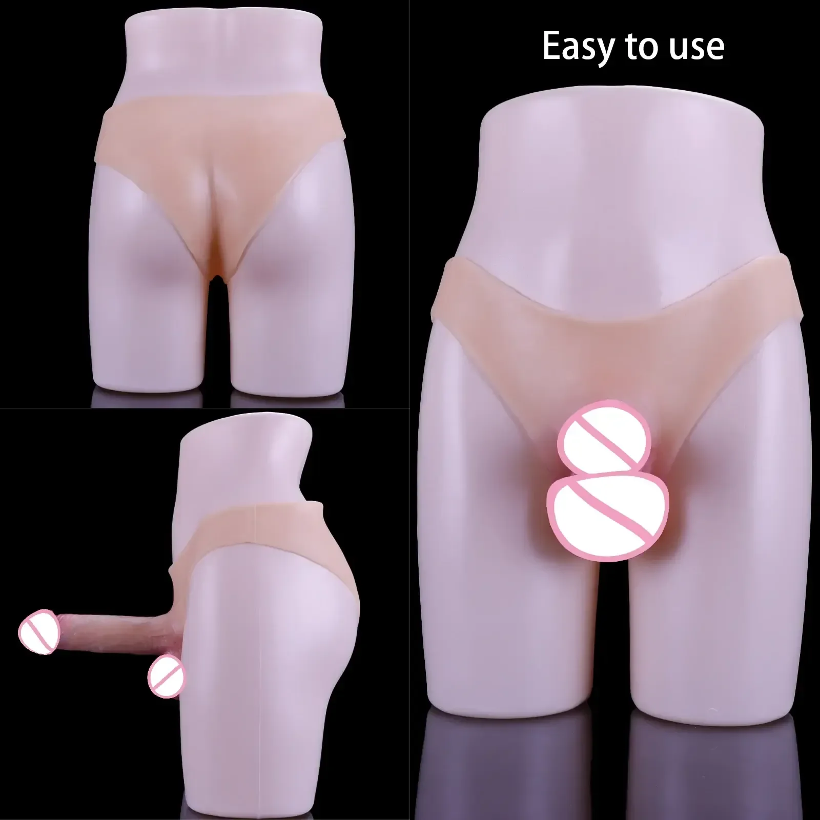 solid silicone wearable dildo 5