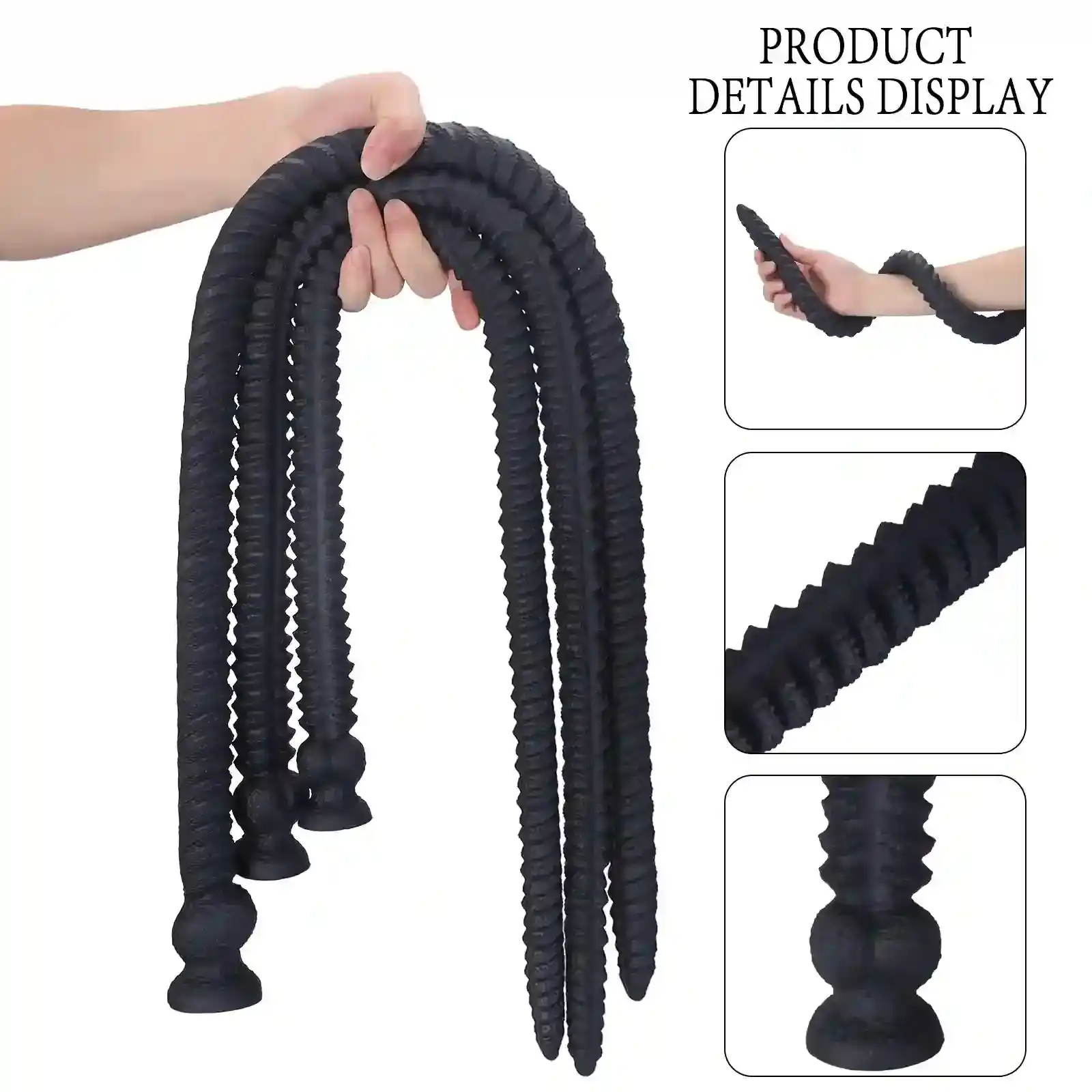 spiraling texture silicone anal trainer