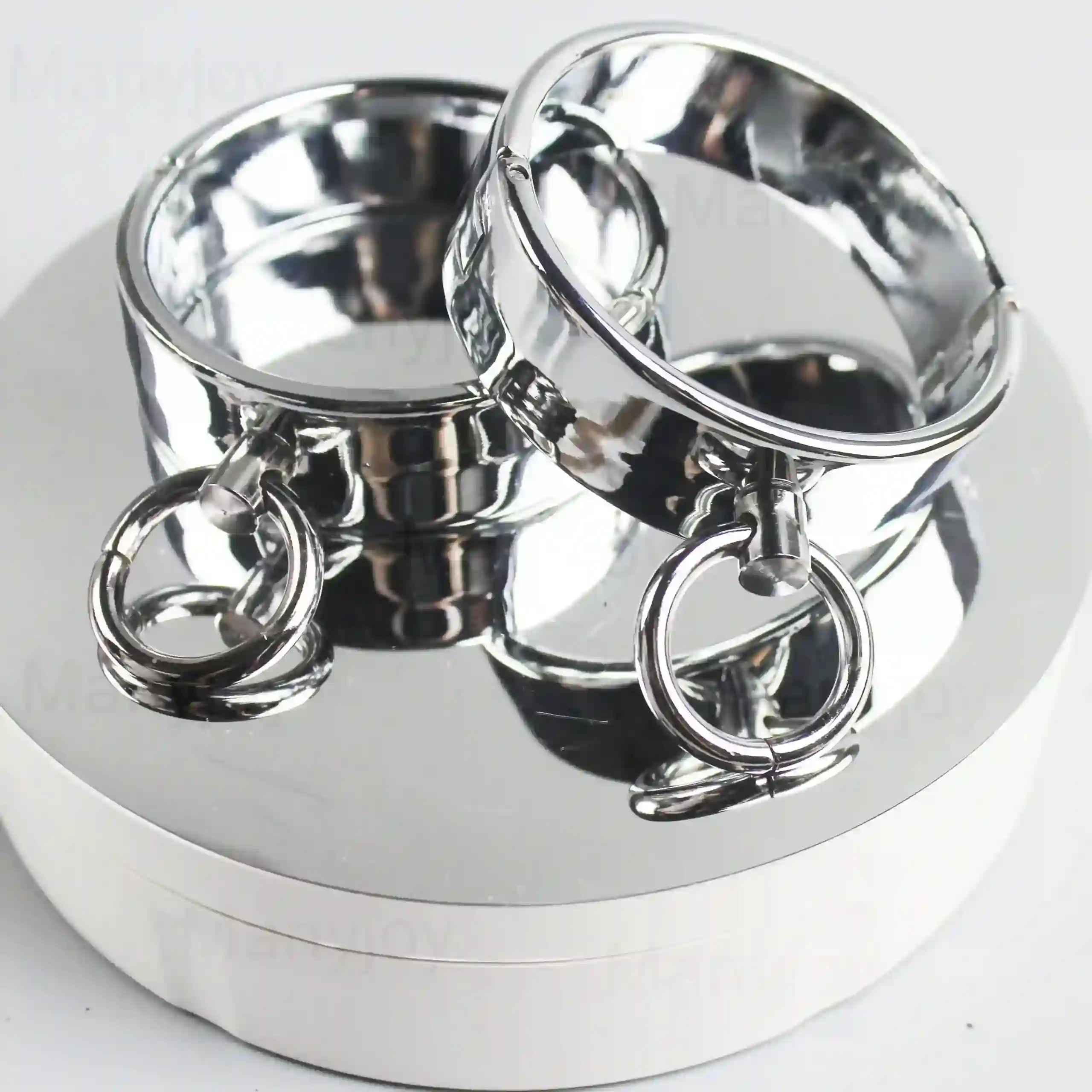 stainless steel bondage restraints silver