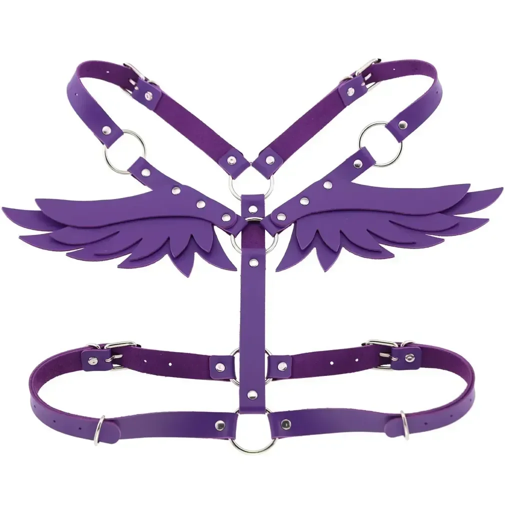 statement leather wing body harness