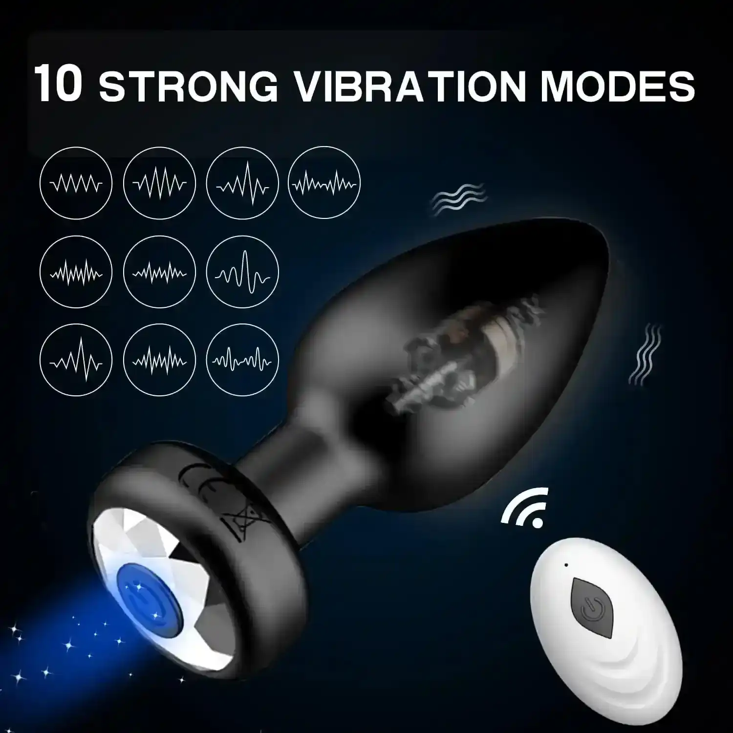 tapered anal plug remote control