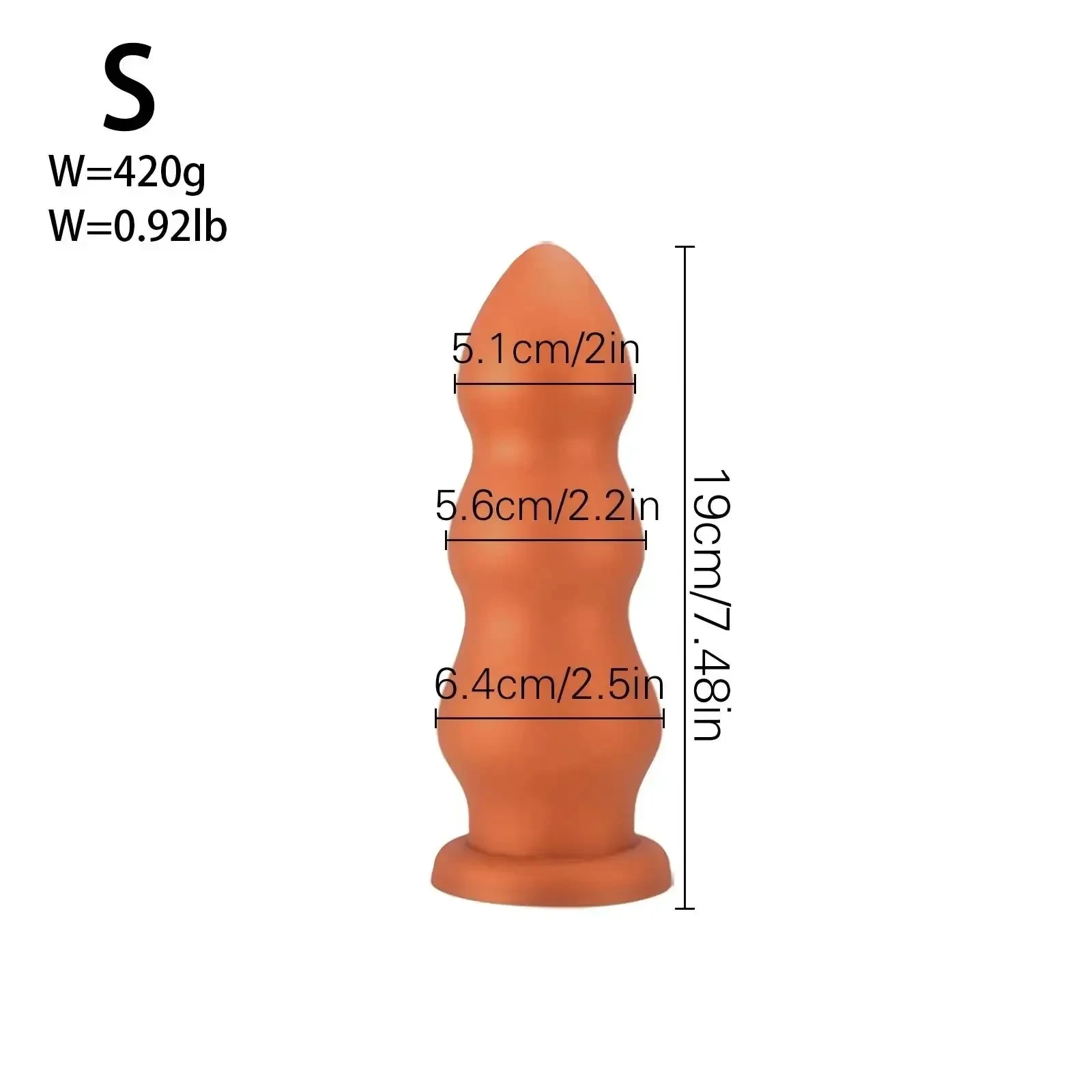 tapered anal plug with beads