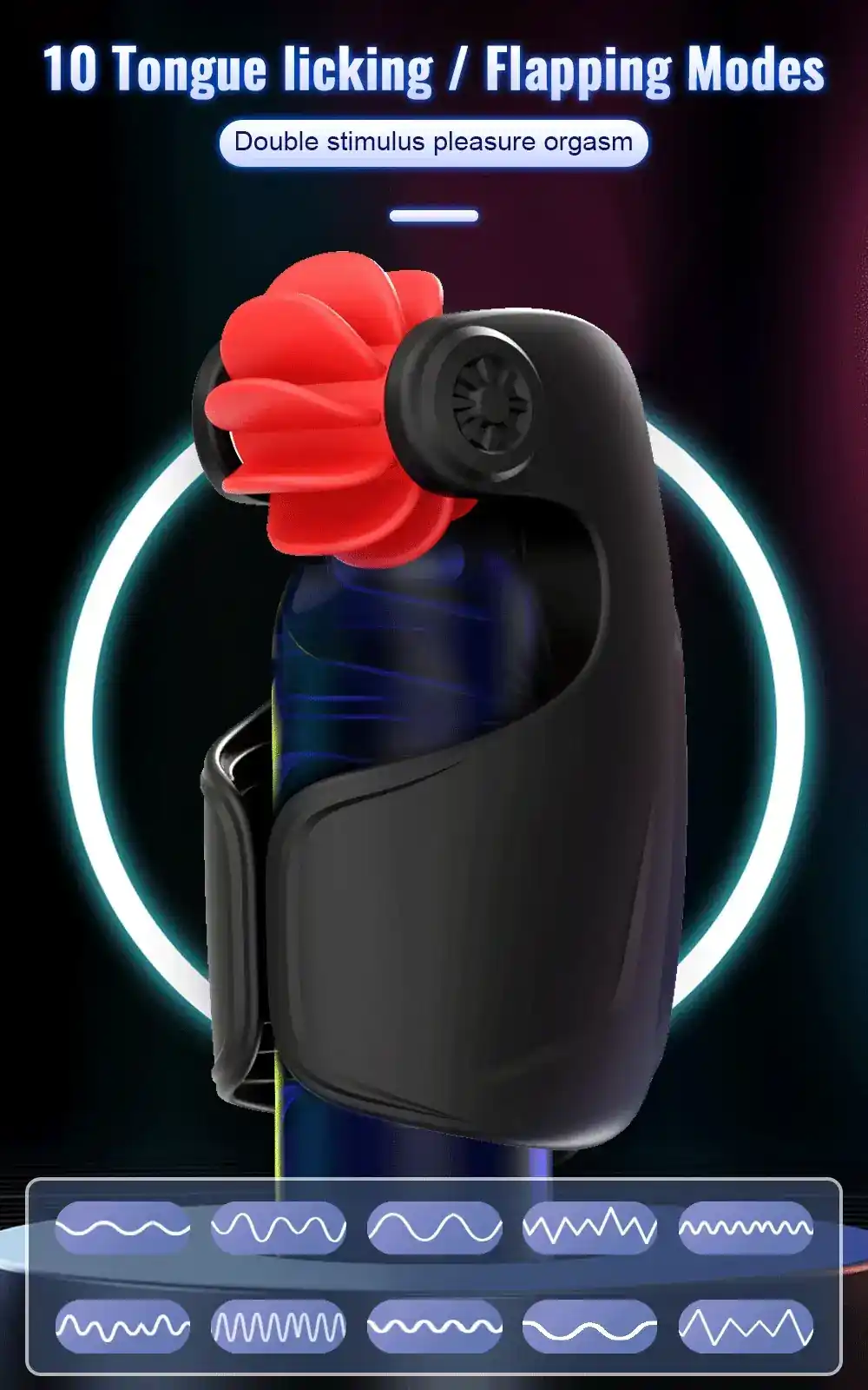 tapping vibration glans stimulator soft silicone