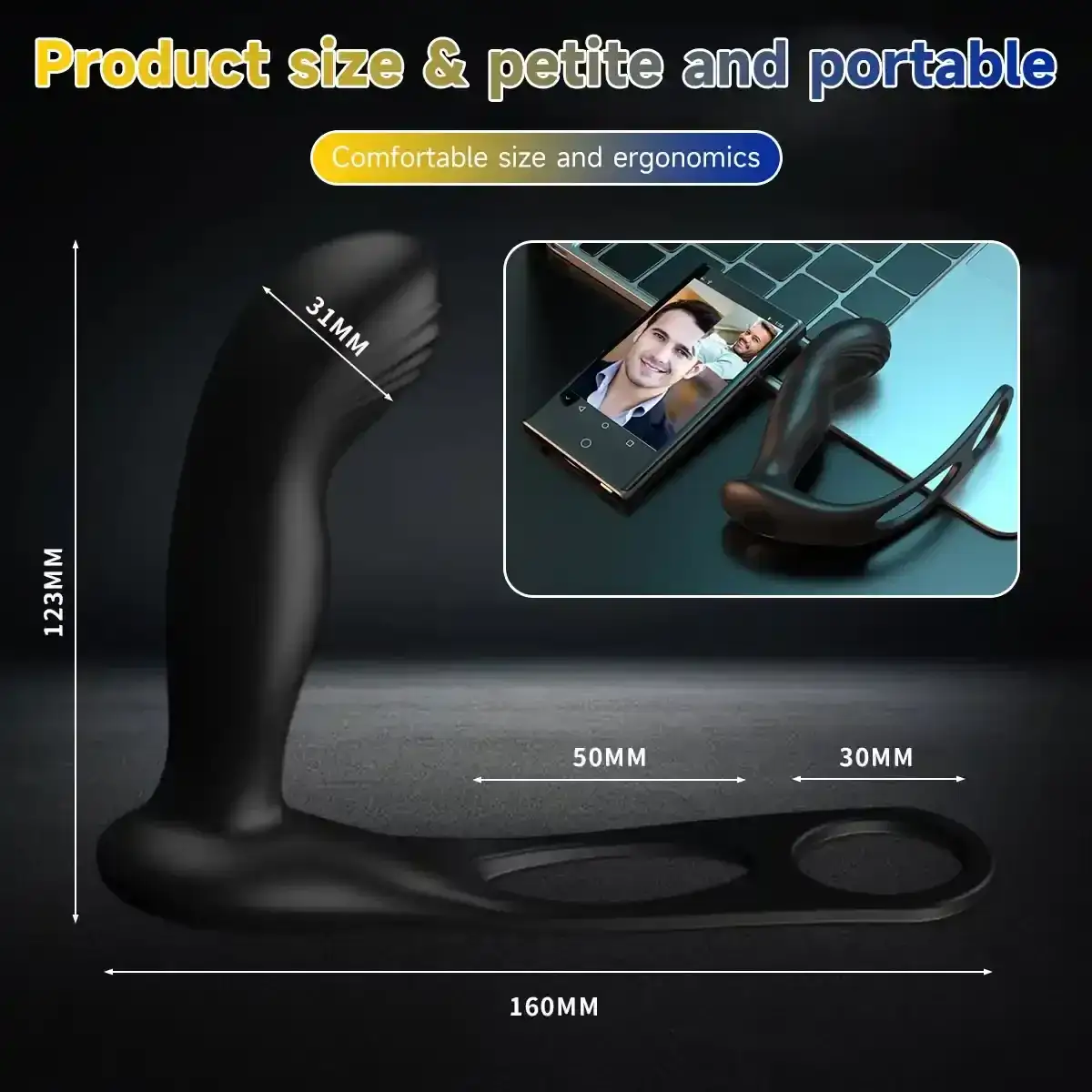 telescopic silicone anal plug charging