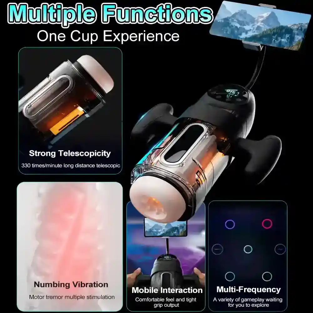 telescopic sucking heating vibrator