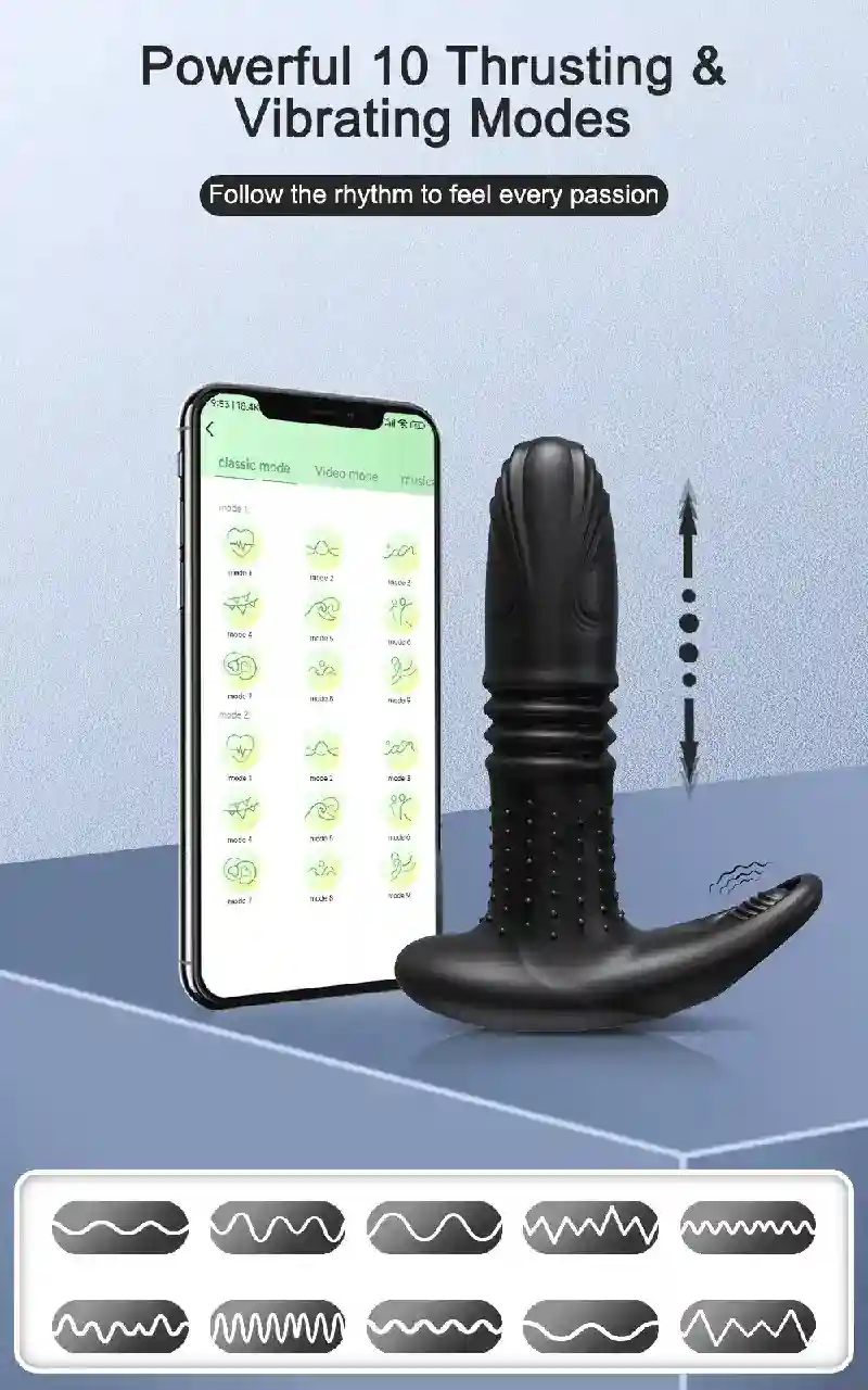 telescopic vibrating anal dildo for men 1
