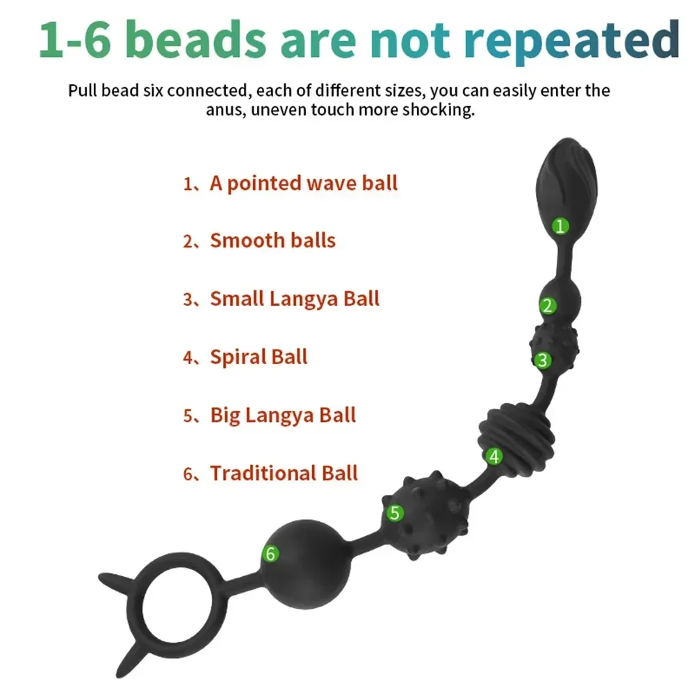 textured anal beads set pink