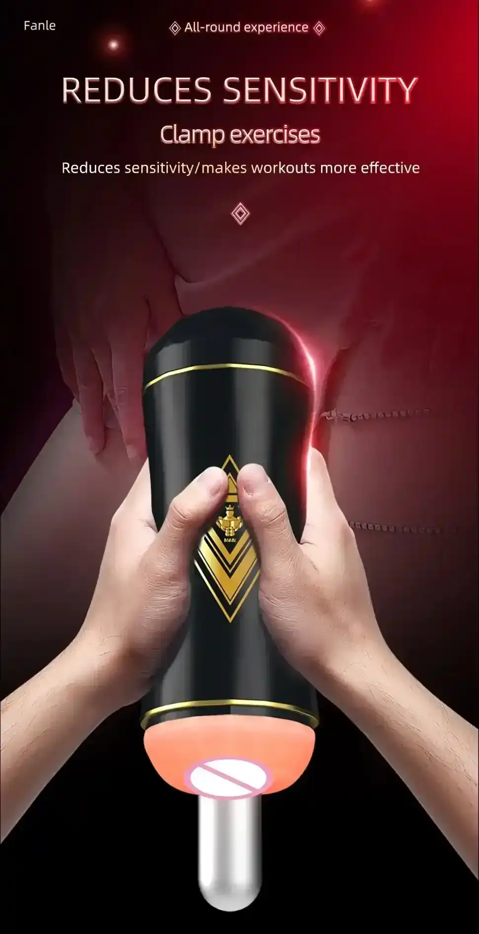 textured dual channel masturbator