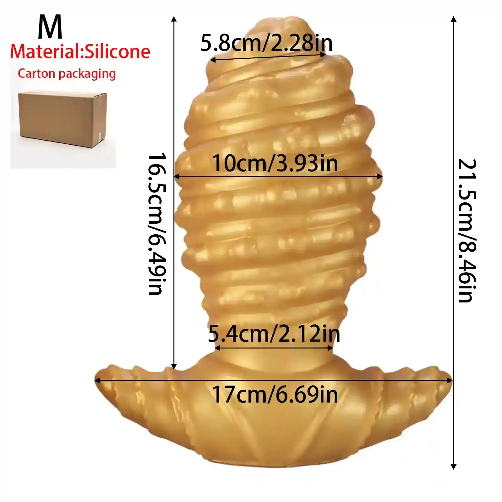 textured silicone anal plug ergonomic