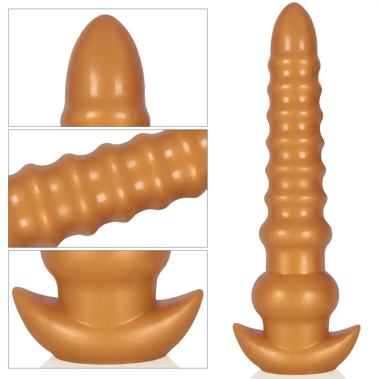 textured silicone butt plug large