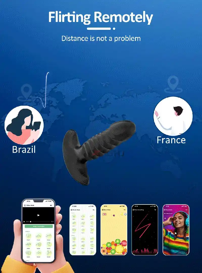 thrusting anal plug with app remote