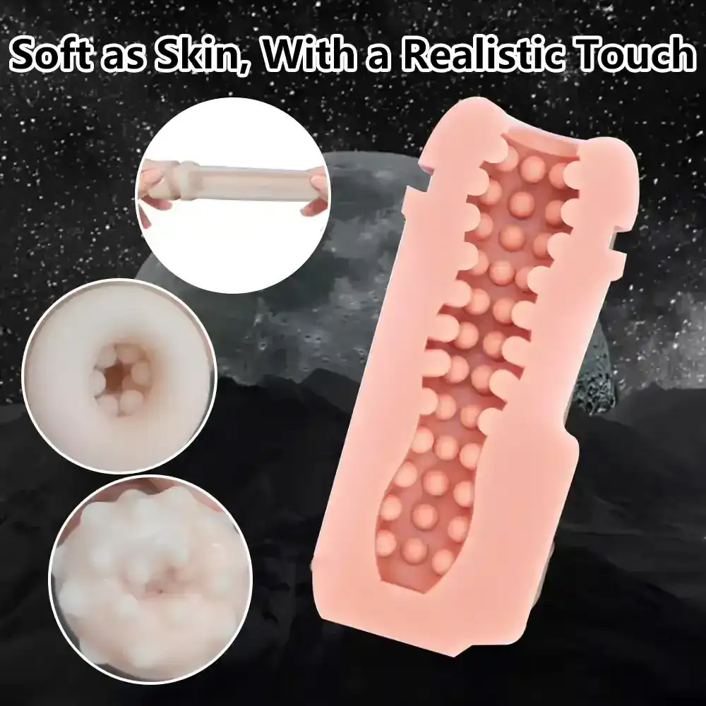 thrusting suction male masturbator device