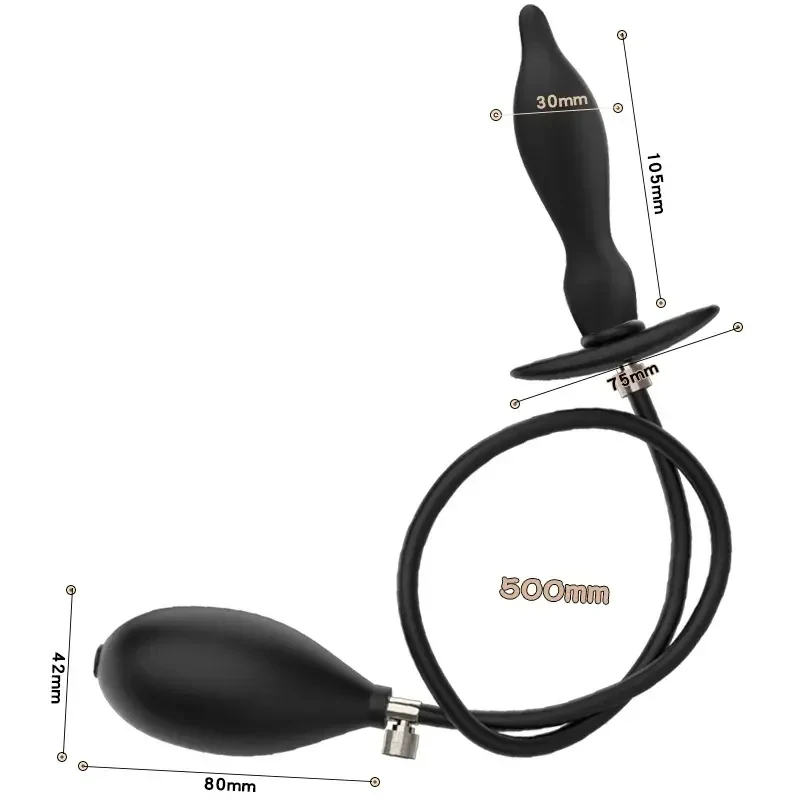 tpe expandable anal dilator black