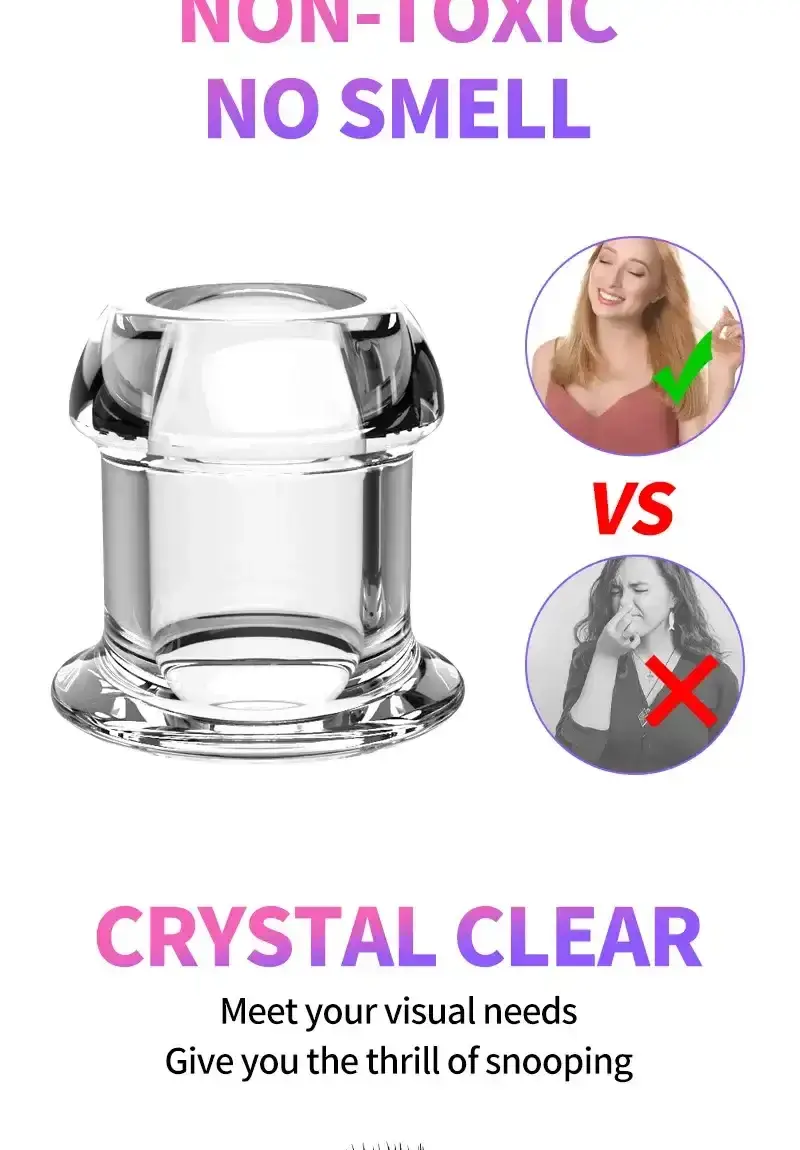 tpe hollow anal plug clear