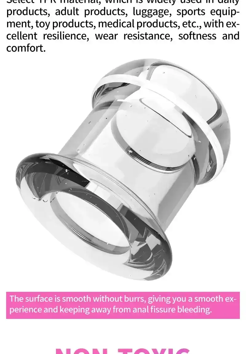 transparent anal plug leak proof stopper