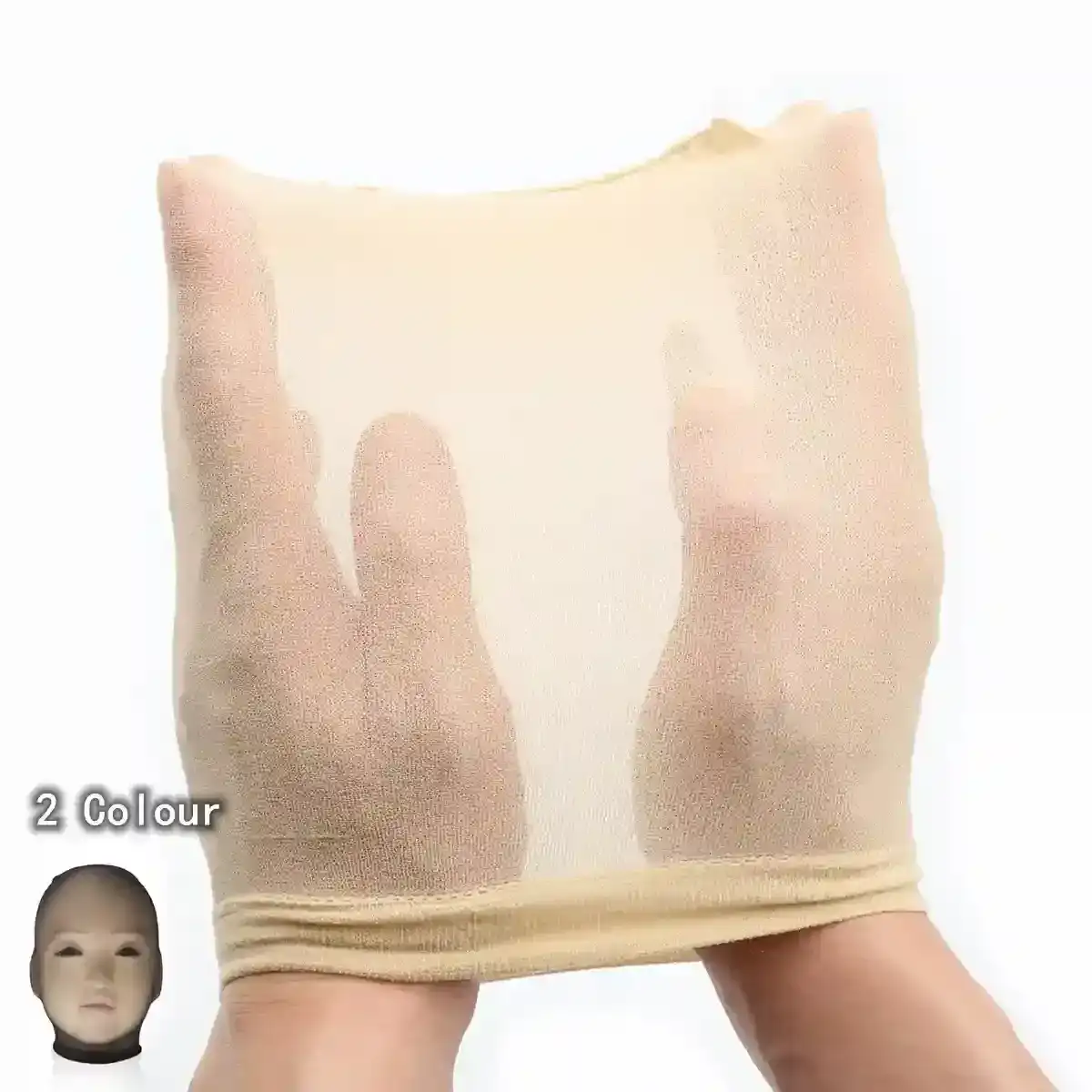 transparent spandex full head mask