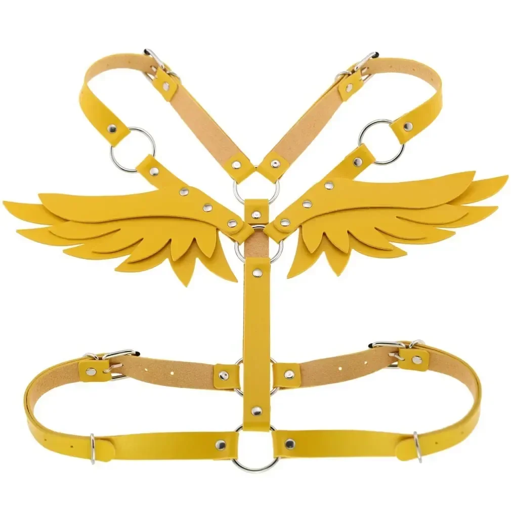 unique leather wing bondage harness