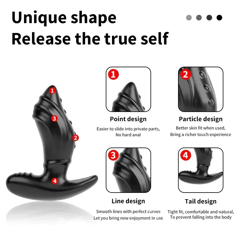 unique shape prostate massager silicone