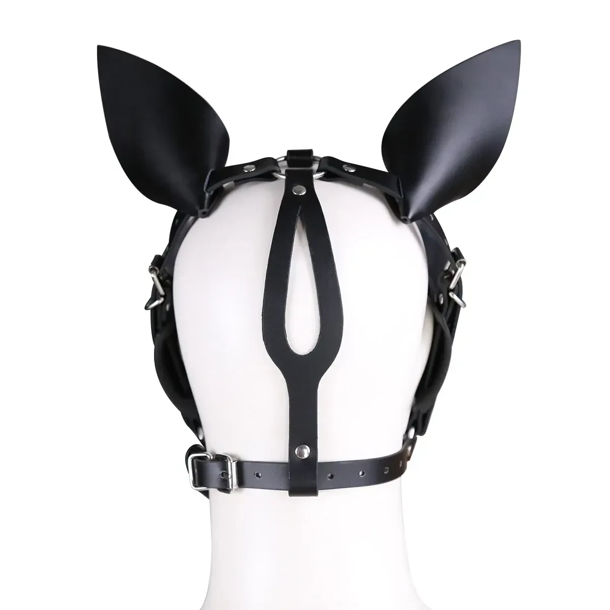 unisex leather bondage mask