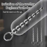 urethral stimulation beaded stainless steel rod