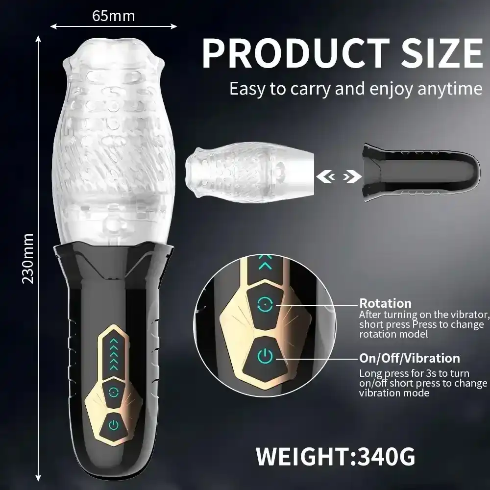 usb charged vibrating male masturbator
