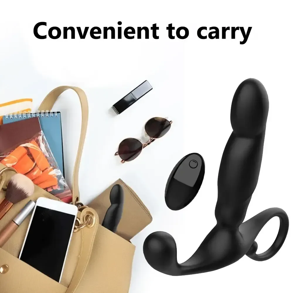 usb charging prostate massager black