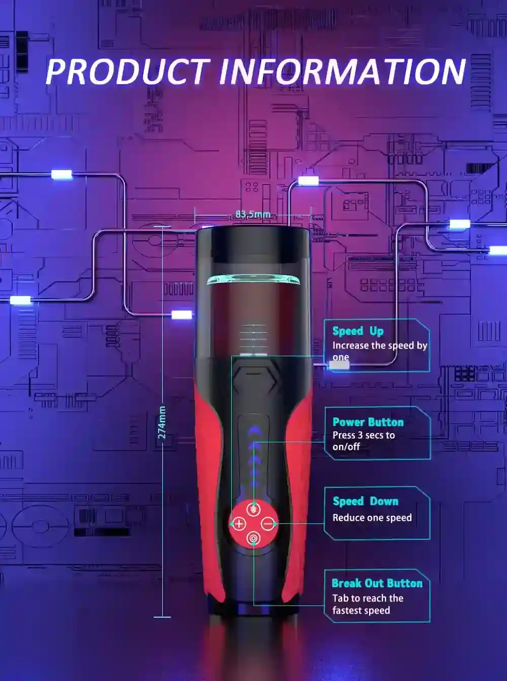usb magnetic charging male sex toy