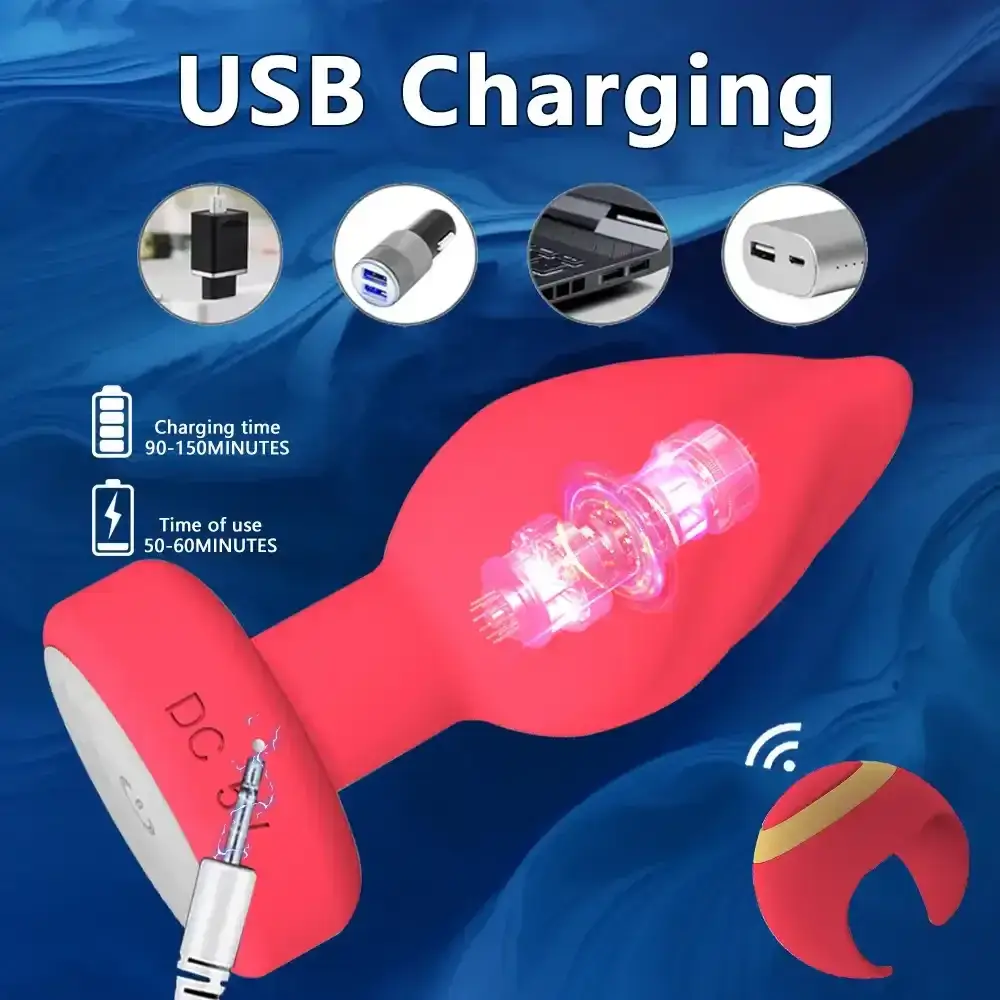 usb rechargeable anal plug toy