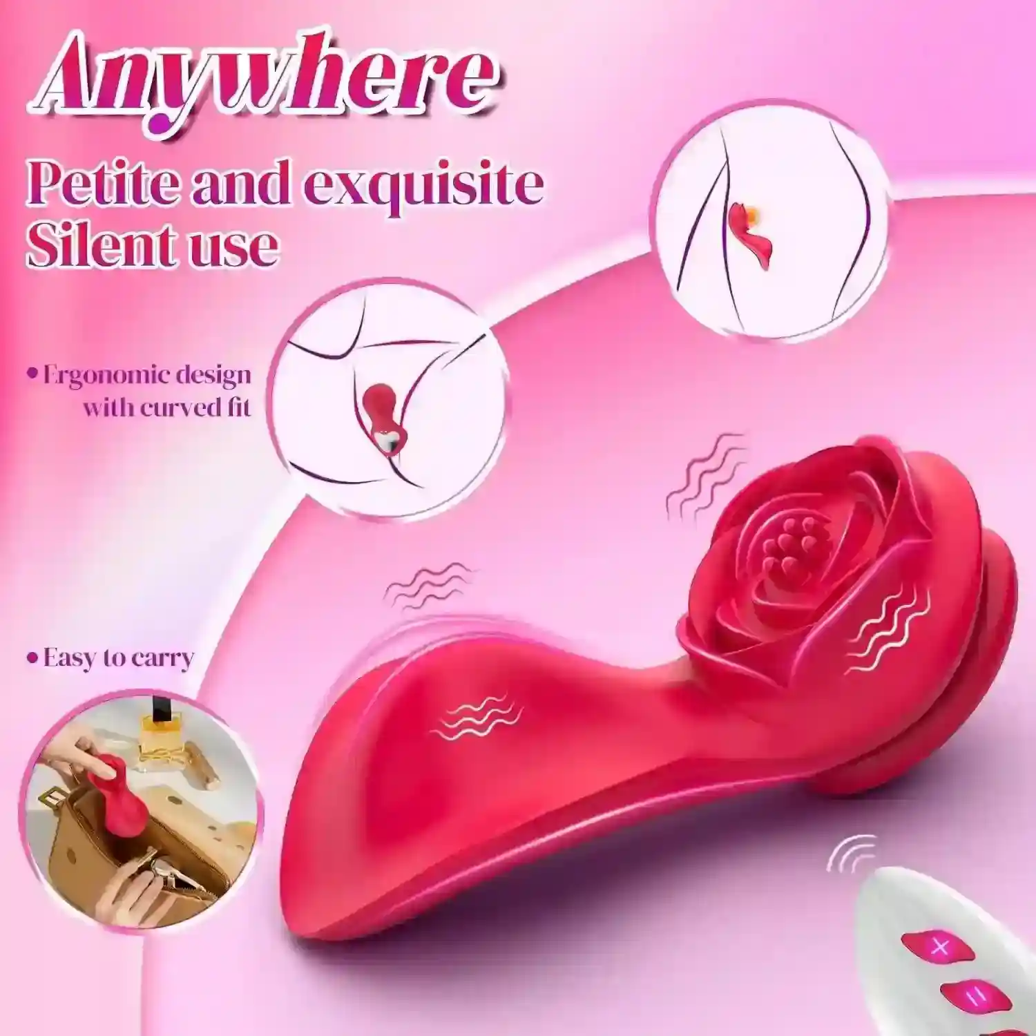 usb rechargeable rose panty toy
