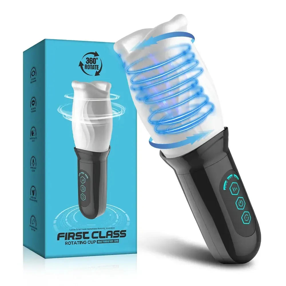usb rechargeable rotating stroker toy