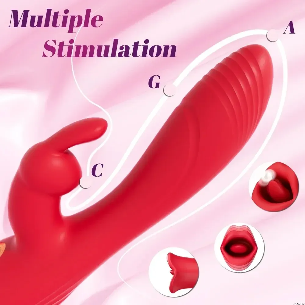 usb rechargeable tongue vibrator pink