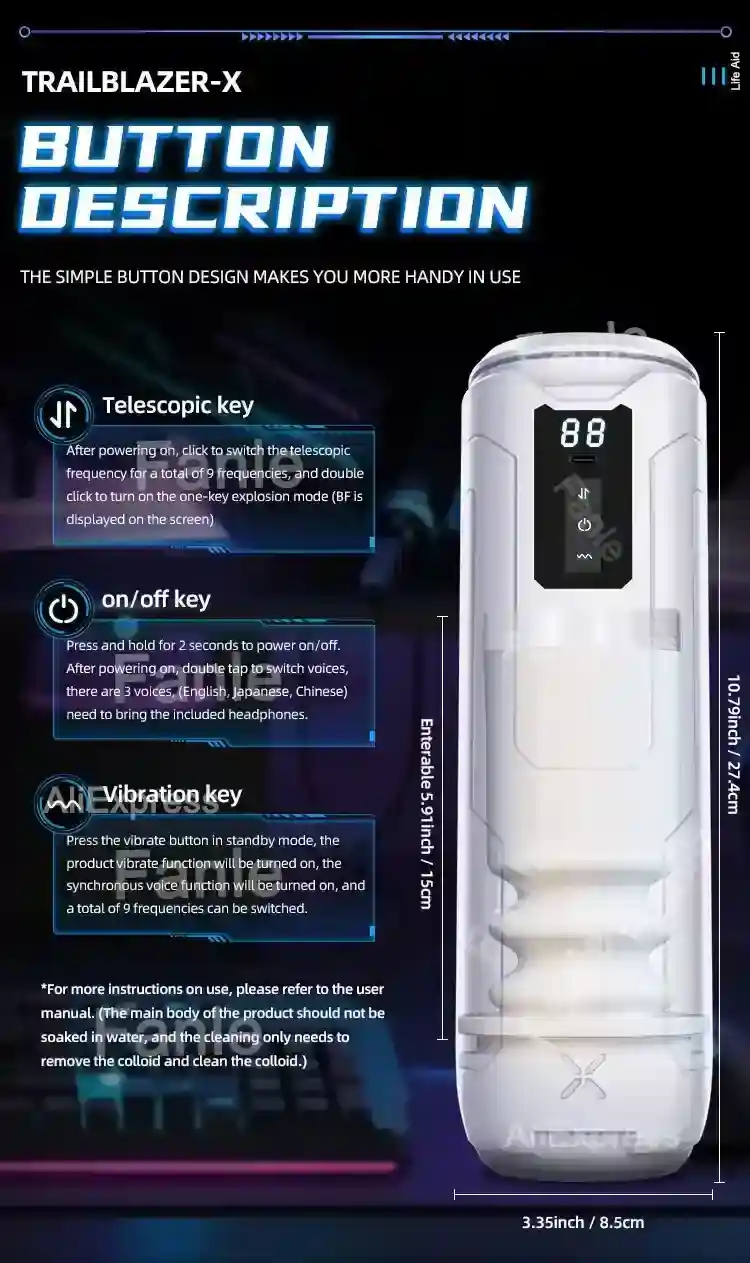 vibrating silicone stroker with thrust