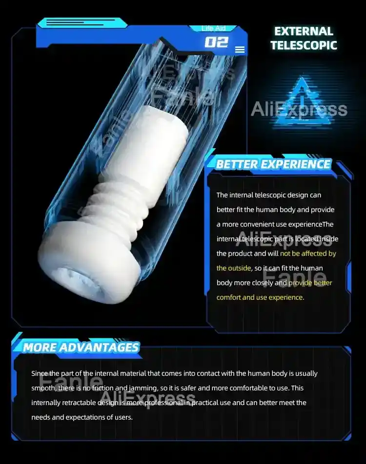 vibrating stroker cup realistic texture