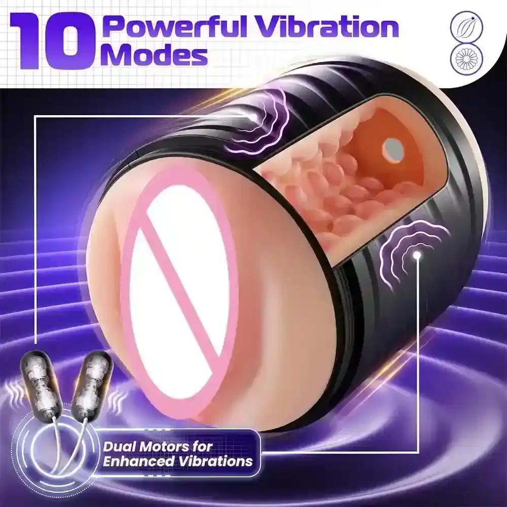 vibrating tpe sleeve male pleasure toy