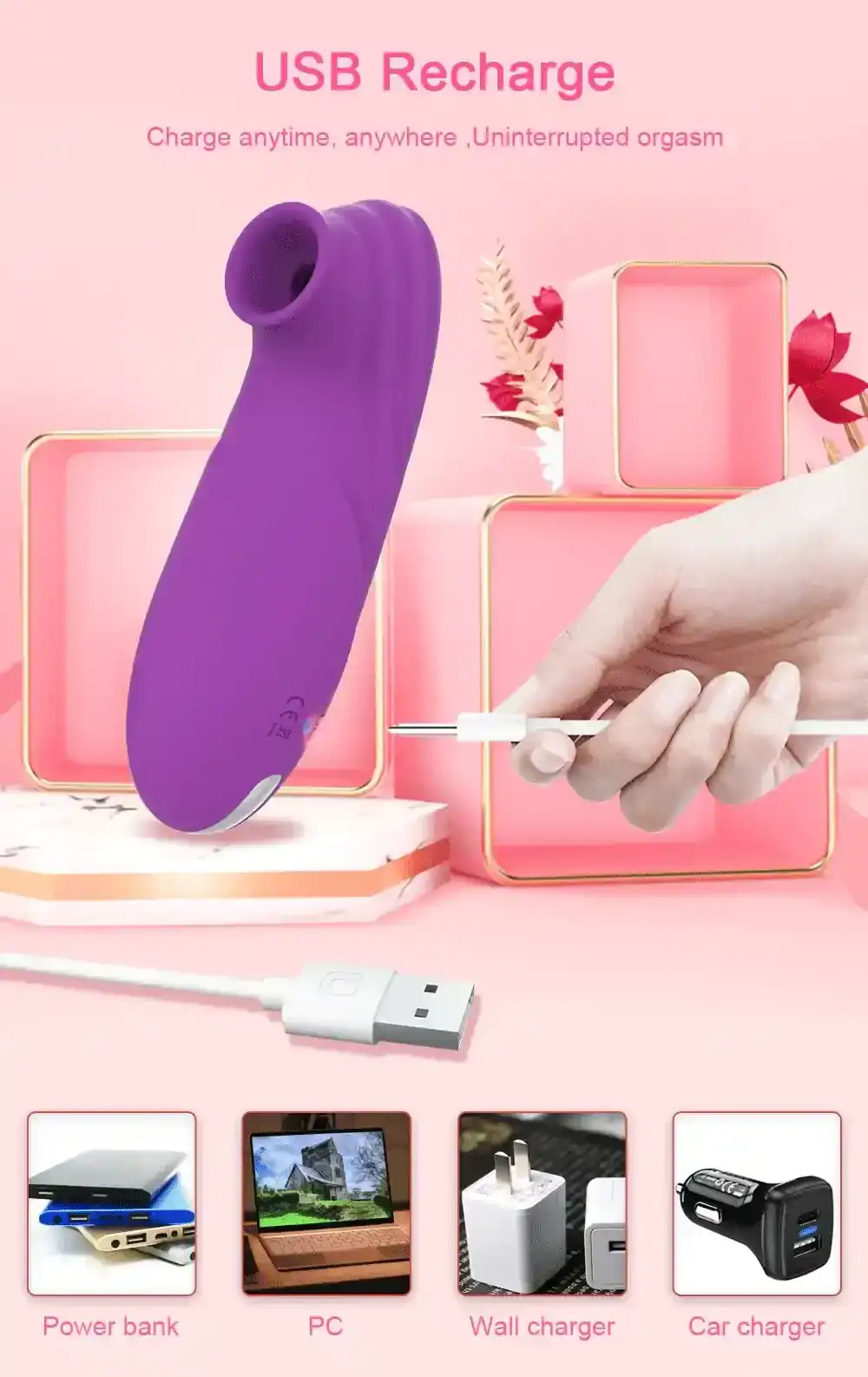 waterproof 10 mode nipple vibrator